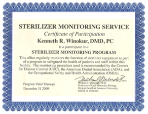 Sterilizer Monitoring Service Program